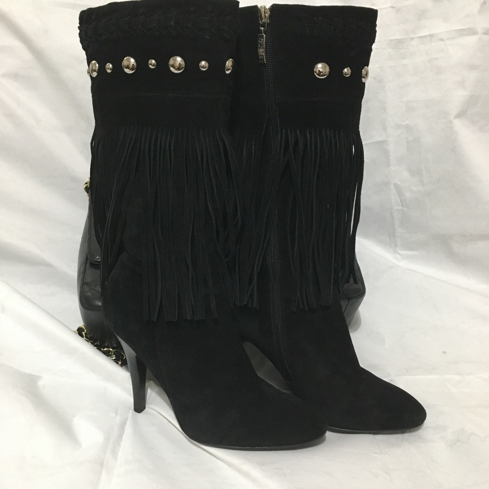 Guess Black Leather Boots